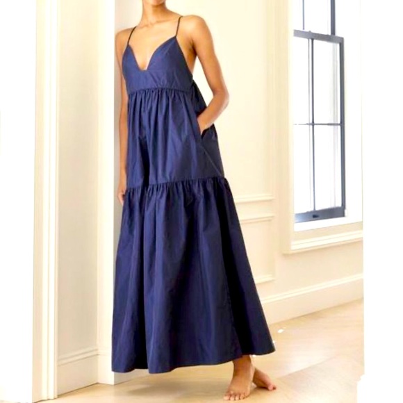 Modern Citizen Oralia Taffeta Sweetheart Neck Tiered Dress (NWOT) - Picture 3 of 13